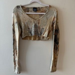 Y2K Sledge USA Crop Top